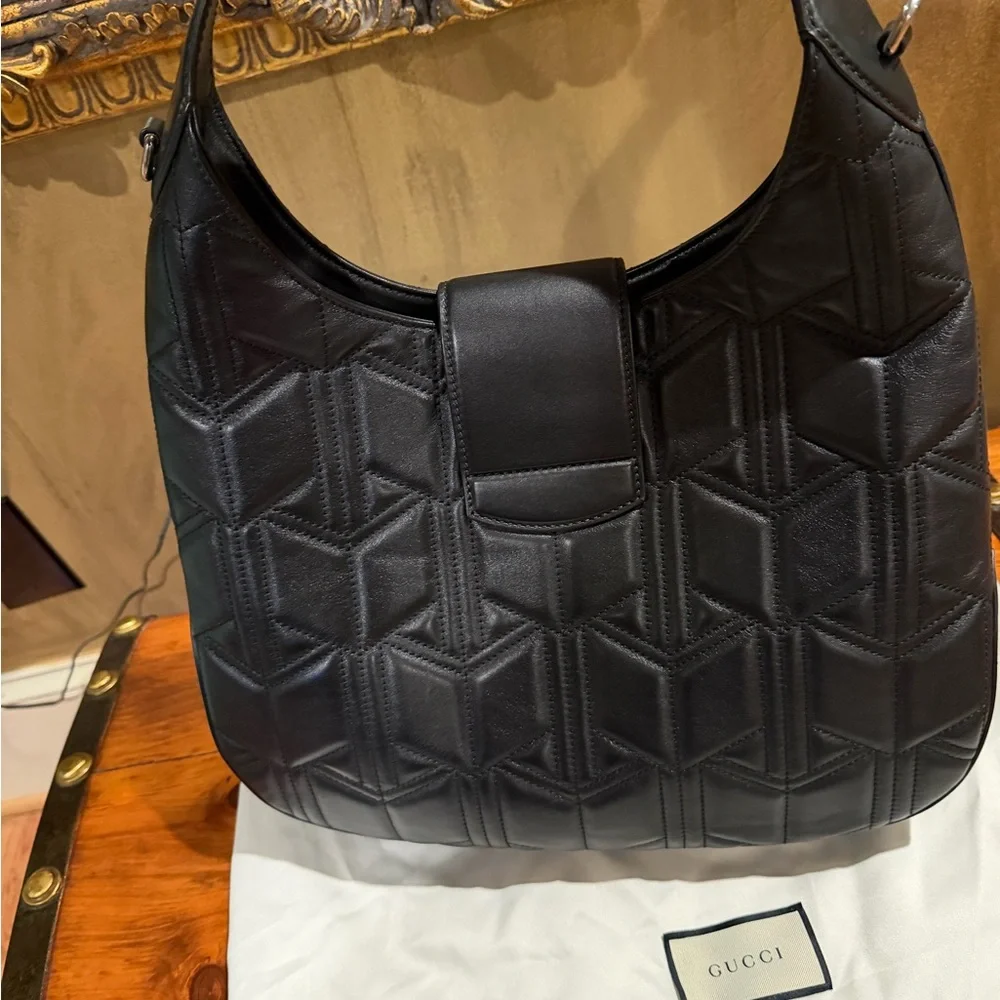 Gucci Quilted Black Hobo Bag